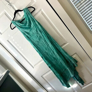 Soft Surroundings Dress Womens XS Blue Layered Embroidered Midi Maxi